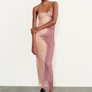 Zara Printed Tulle Dress - Size XS